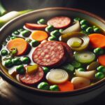 Sopa italiana de salchichas y verduras