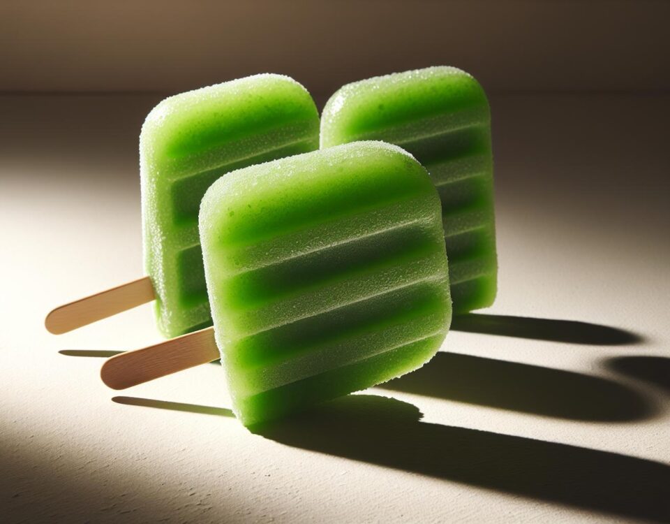 Paletas heladas de monstruo verde