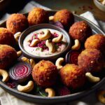 Receta Fácil de Croquetas de Remolacha y Anacardos con Salsa Tahini: Perfecta para Impresionar