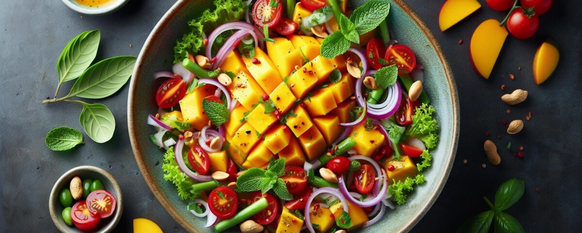 Receta Fácil y Saludable: Ensalada Ecológica de Mango al Estilo Tailandés