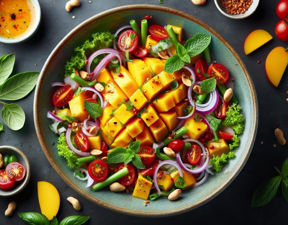 Receta Fácil y Saludable: Ensalada Ecológica de Mango al Estilo Tailandés