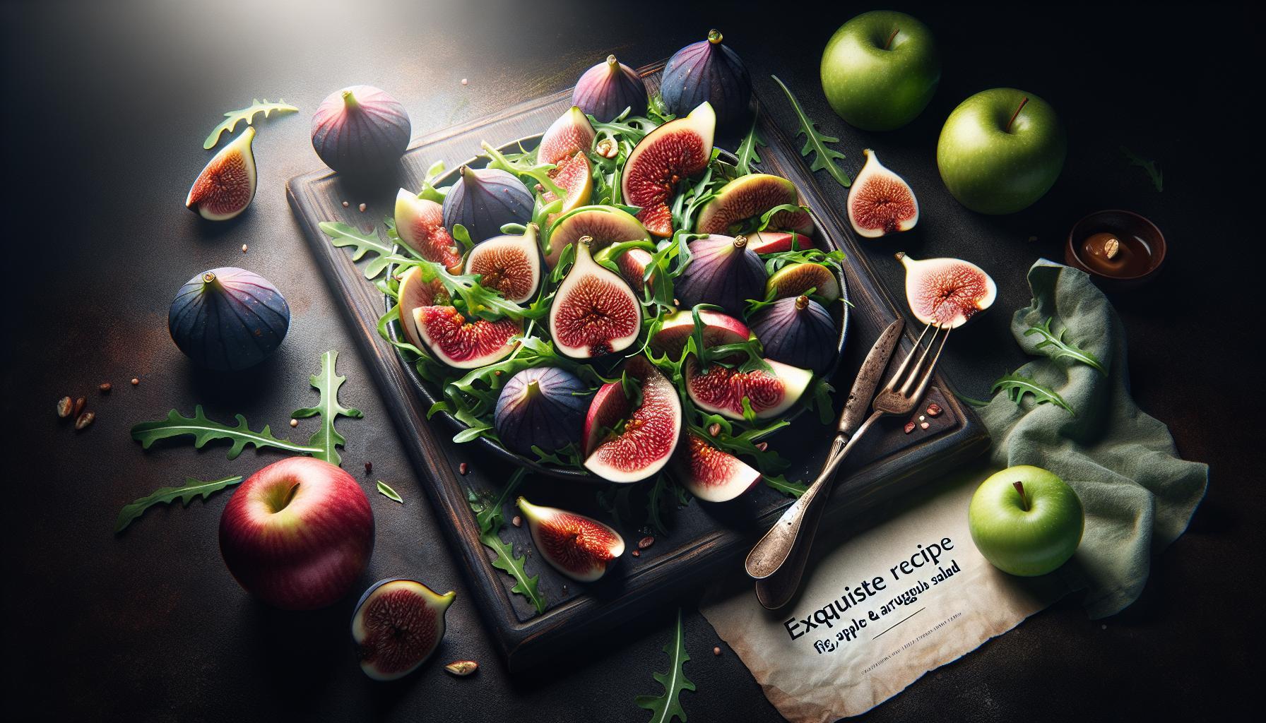 Receta Exquisita: Ensalada de Higos, Manzana y Rúcula – Fácil y Saludable