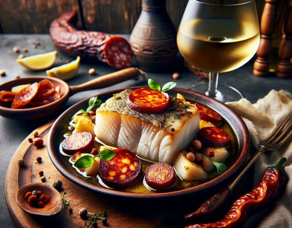 bacalao al estilo iberico receta facil con chorizo y vino blanco para conquistar la dieta mediterranea20240225090108 - Recetas de cocina 3 Bocados