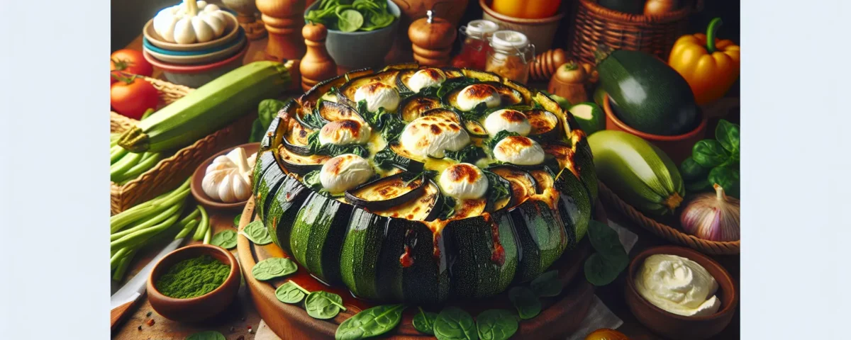 delicias mediterraneas deliciosa receta con calabacin al horno al estilo italiano con espinacas y mozzarella para una dieta vegetariana y saludable en espana20240225193050 - Recetas de cocina 3 Bocados