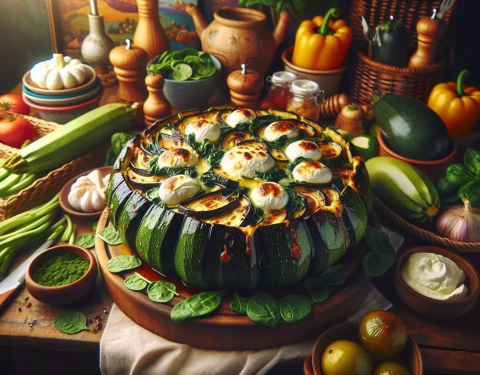 delicias mediterraneas deliciosa receta con calabacin al horno al estilo italiano con espinacas y mozzarella para una dieta vegetariana y saludable en espana20240225193050 - Recetas de cocina 3 Bocados