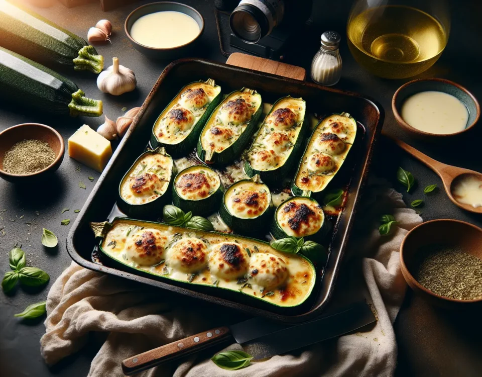 delicias mediterraneas desde espana como preparar calabacines al horno con mozzarella y toques de oregano y albahaca ideal para una dieta vegetariana sin carne20240225200120 - Recetas de cocina 3 Bocados