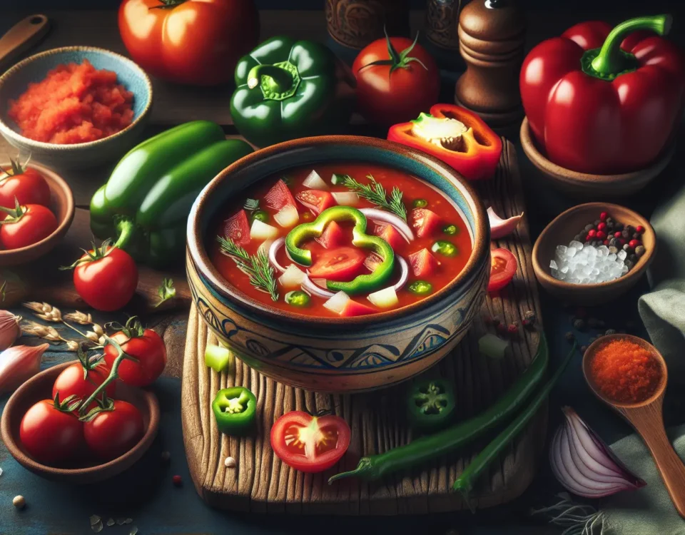 deliciosa receta espanola de gazpacho andaluz refresca tu verano en madrid con tomate cebolla y pimiento verde20240222170211 - Recetas de cocina 3 Bocados