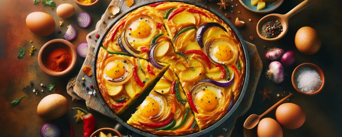 descubre la magia de espana tortilla de patatas con un toque colorido recetas con huevo faciles al estilo mediterraneo20240224213232 - Recetas de cocina 3 Bocados