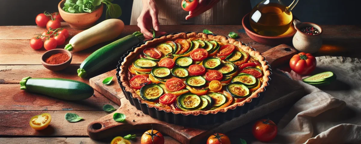 descubre la ultima recetas de lola en la cocina deliciosa tarta de calabacin y tomate al estilo mediterraneo un giro vegetariano y saludable desde espana20240226043359 - Recetas de cocina 3 Bocados