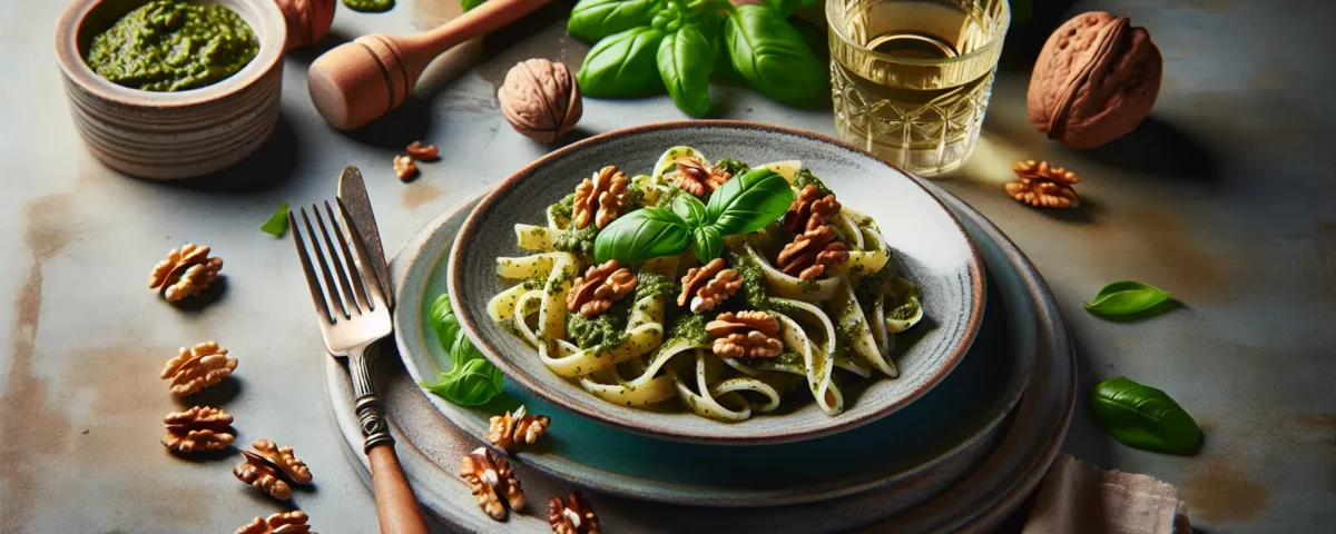 facil y rapida descubre como hacer una receta de cocina corta italiana de pasta con pesto de nueces y albahaca perfecta para vegetarianos en espana20240224193051 - Recetas de cocina 3 Bocados