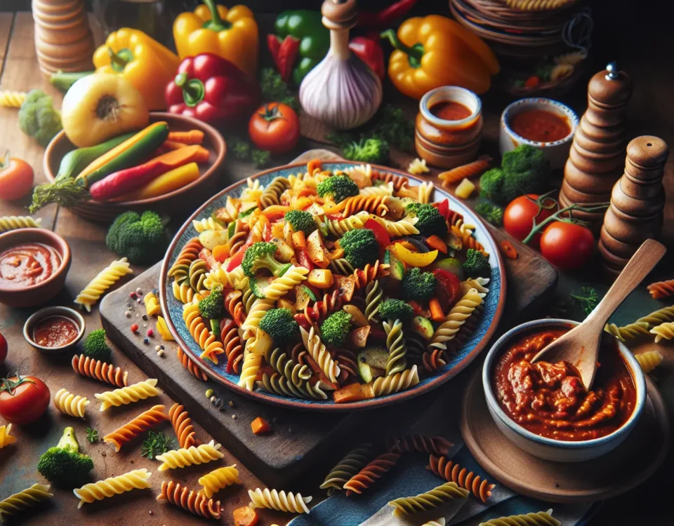 fiesta italiana vegetariana recetas faciles almuerzo con fusilli y salsa casera en espana20240228113342 - Recetas de cocina 3 Bocados