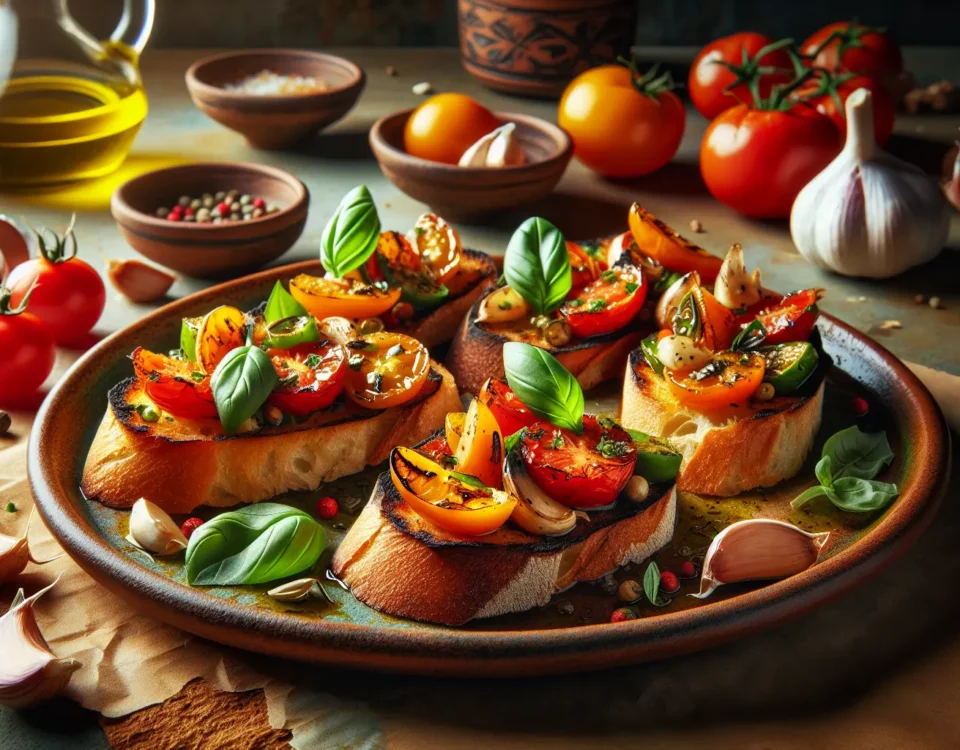 recet fantastica de bruschetta mediterranea saborea espana con ingredientes vegetarianos al grill20240229233111 - Recetas de cocina 3 Bocados