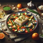 saborea espana con esta receta de bacalao facil un festin mediterraneo con guisantes zanahoria calabacin y almejas al vino blanco20240225103044 - Recetas de cocina 3 Bocados