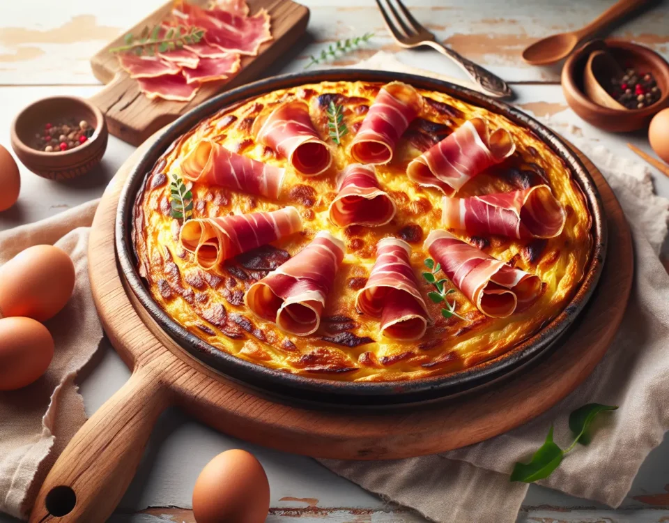 tortilla espanola con jamon serrano al horno recetas con huevo faciles y saludables desde espana20240225003119 - Recetas de cocina 3 Bocados