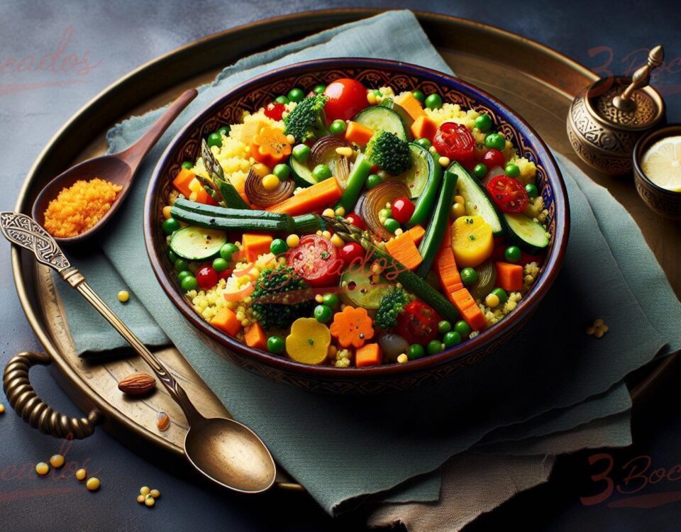 Bowl colorido de Couscous Marroquí con Verduras