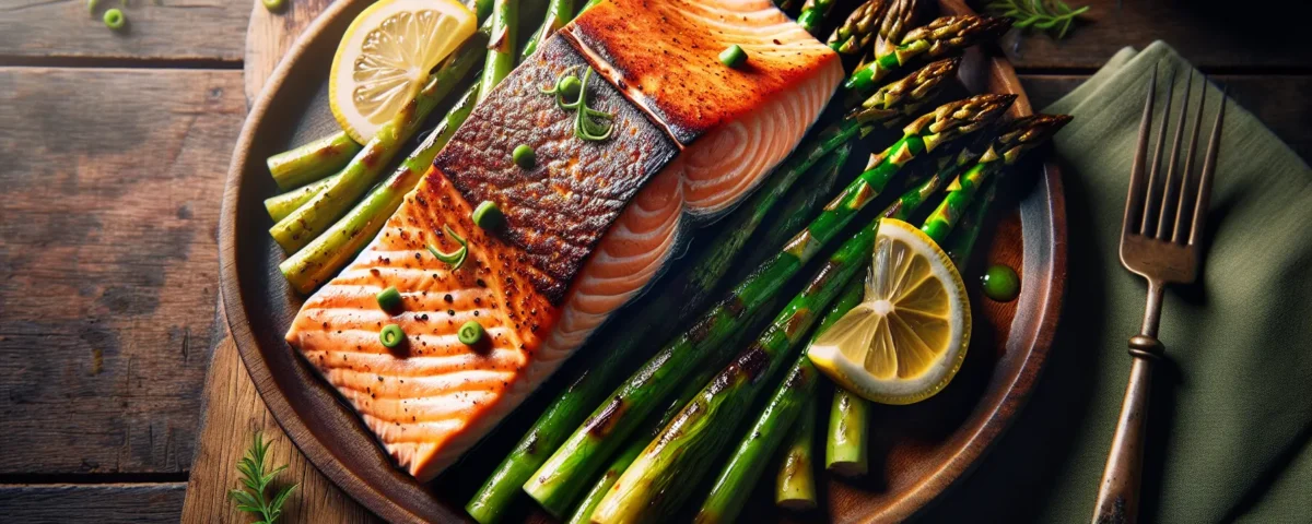 salmon al horno estilo mediterraneo una recet saludable y sin gluten con esparragos y limon desde espana20240301023133 - Recetas de cocina 3 Bocados