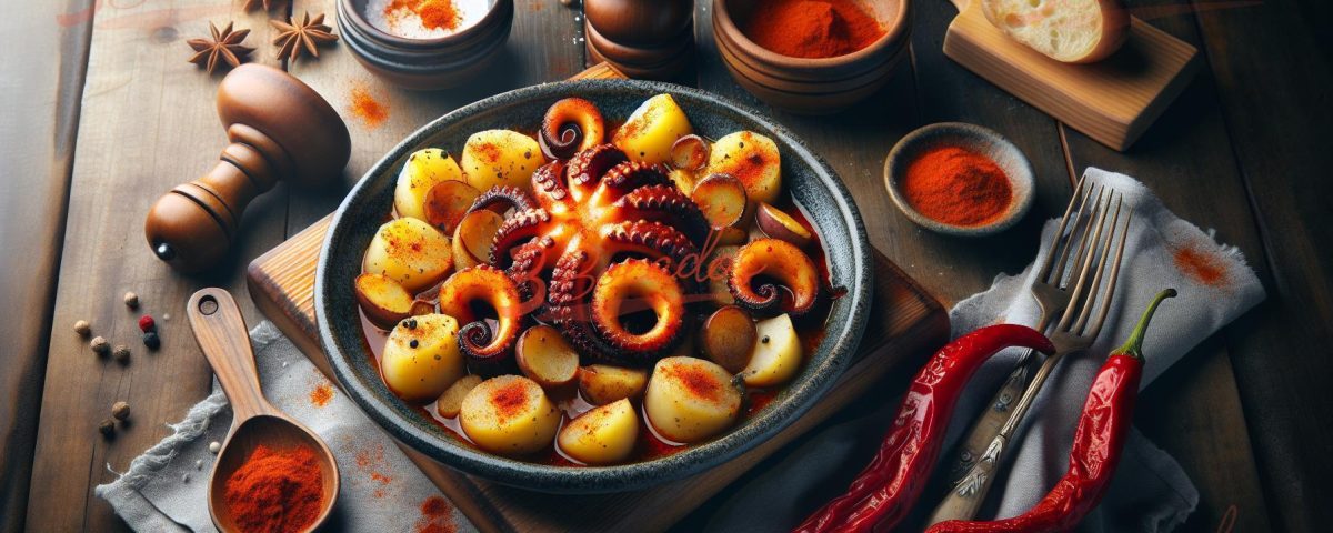 Plato de Pulpo a la Gallega servido tradicionalmente